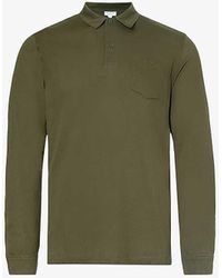 Sunspel - Riviera Long-sleeve Cotton-piqué Polo Shirt Xx - Lyst