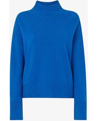 Whistles - Double-trim Funnel-neck Wool Jumper - Lyst