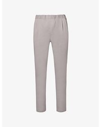 PAIGE - Snider Elasticated-Waistband Tapered-Leg Regular-Fit Stretch-Woven Trousers - Lyst