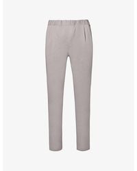 PAIGE - Snider Elasticated-waistband Tapered-leg Regular-fit Stretch-woven Trouser - Lyst