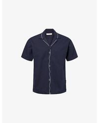 Orlebar Brown - Maitan Embroidered Cotton Shirt - Lyst