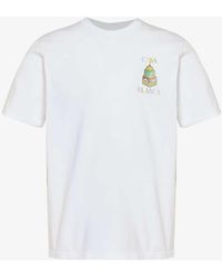Casablanca - Graphic-print Short-sleeve Organic Cotton-jersey T-shirt - Lyst