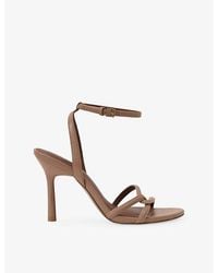Reiss - Annabelle Leather Heeled Sandals - Lyst