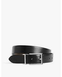 Reiss - Ricky-Buckle Reversible Leather Belt - Lyst