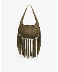 Whistles - Adaline Fringed Crochet Shoulder Bag - Lyst
