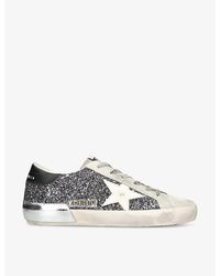 Golden Goose - Super Star 90432 Glitter-embellished Leather Low-top Trainers - Lyst