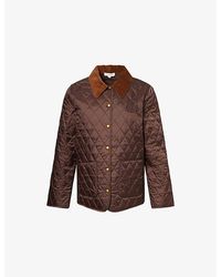 Sporty & Rich - Pointed-Collar Farm Quilted Jacket - Lyst