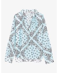 Zadig & Voltaire - Tink V-Neck Bandana-Print Woven Shirt - Lyst