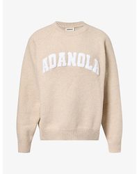 ADANOLA - Embroidered-Logo Oversize Cotton-Knit Jumper - Lyst