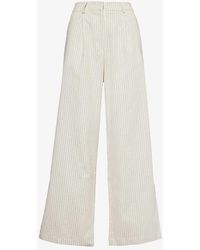 Pretty Lavish - Harlee High-rise Cotton Trousers - Lyst