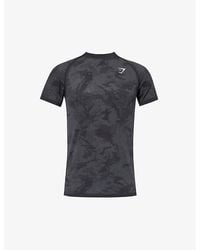 GYMSHARK - Geo Seamless Logo-embroidered Recycled Polyester-blend T-shirt - Lyst