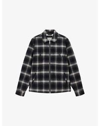 AllSaints - Bayo Checked Cotton Jacket - Lyst