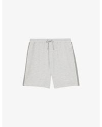 Reiss - Emilio Side-Tape Stretch Cotton-Jersey Shorts - Lyst
