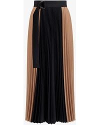 Reiss - Ava Block-print Pleated Woven Maxi Skirt - Lyst