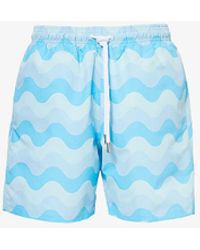 Sandbanks - Relaxed-fit Graphic-pattern Recycled-polyester Swim Shorts - Lyst