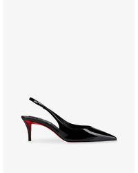 Christian Louboutin - Miss Z 60 Slingback Patent-Leather Heeled Pumps - Lyst