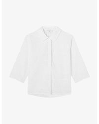 LK Bennett - Edie Broderie-anglaise Cotton Shirt - Lyst