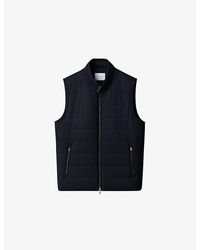 Eton - Flannel Zip Wool Vest - Lyst