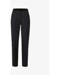 Sandro - Straight-leg Mid-rise Stretch Recycled Polyester-blend Trousers - Lyst