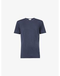 Sunspel - Regular-Fit Crewneck Stretch-Jersey T-Shirt - Lyst