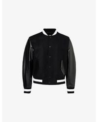 Givenchy - Wool And Leather Bomber Jacket - Lyst