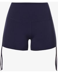 Lorna Jane Synthetic Wet Look High-rise Stretch-knit Biker Short in Black | Lyst