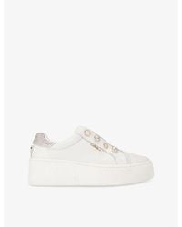 Carvela Kurt Geiger - Connected Laceless Leather Low-Top Trainers - Lyst