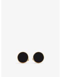 Reiss - Ardley Onyx Metal Cufflinks - Lyst