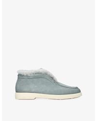 Santoni - Fortune Lined Suede Ankle Boots - Lyst
