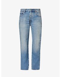 Citizens of Humanity - Barrett Brand-patch Straight-leg Organic-denim Jeans - Lyst