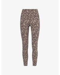 Varley - Let's Move 7/8 Printed High-Rise Stretch-Recycled Polyester Leggings - Lyst