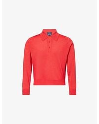 John Smedley - X Bill Nighy Cashmere And Silk-Blend Polo T-Shirt - Lyst
