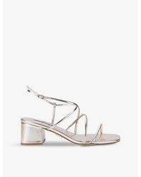Steve Madden - Remmi Strappy Metallic Faux-Leather Sandals - Lyst