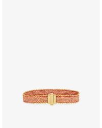 La Maison Du Couturier - Assya London Ibiza Clasp 18Ct Vermeil, And Silk Bracelet - Lyst