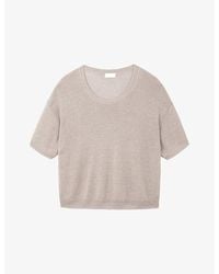 The White Company - Relaxed-Fit Round-Neck Linen T-Shirt - Lyst
