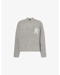 Represent - Logo-Print Crewneck Alpaca Blend Jumper - Lyst
