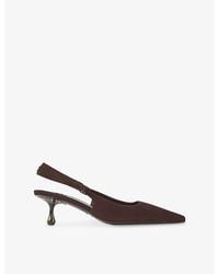 Jimmy Choo - Amel 50 Slingback Suede Heeled Courts - Lyst