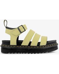 Dr. Martens - Blaire-strap Coated-leather Sandals - Lyst