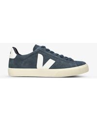 Veja - Campo V-logo Suede Trainers - Lyst