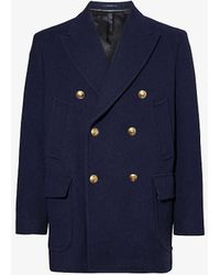 Gucci - Double-breasted Padded-shoulders Wool Coat - Lyst