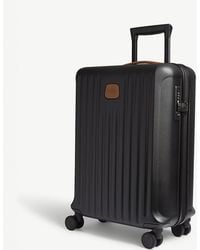 Bric's Black Matt Stripe Capri Hard Case Carry On Suitcase