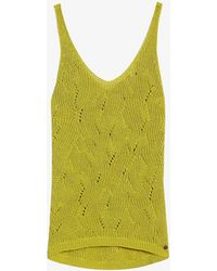 £45 RRP TED BAKER LADIES LYRIS GATHERED BACK VEST TOP BRIGHT GREEN SIZE UK 12 