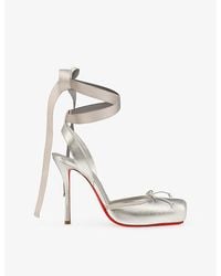 Christian Louboutin - Cassia Lace-Up 100 Nappa-Leather Pumps - Lyst