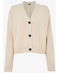 Whistles - Nina Button-front Relaxed-fit Cotton Cardigan - Lyst