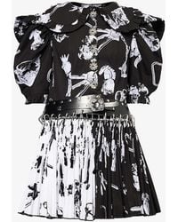 Chopova Lowena - Midday Graphic-pattern Cotton Mini Dress - Lyst