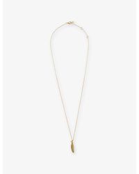 Kismet by Milka - Raven Feather Midi 0.04Ct Diamond Pendant Necklace - Lyst