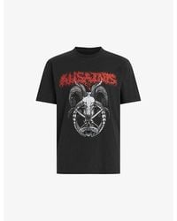 AllSaints - Archon Graphic-print Short-sleeve Organic-cotton T-shirt - Lyst