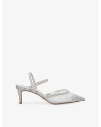 Dune - Charismatic Rhinestone-Embellished Mesh Slingback Courts - Lyst