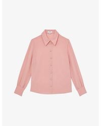 Reiss - Gianna Regular-Fit Long-Sleeve Silk Shirt - Lyst