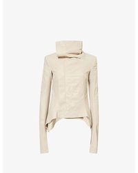 Rick Owens - Naska Asymmetric-Hem Leather Jacket - Lyst